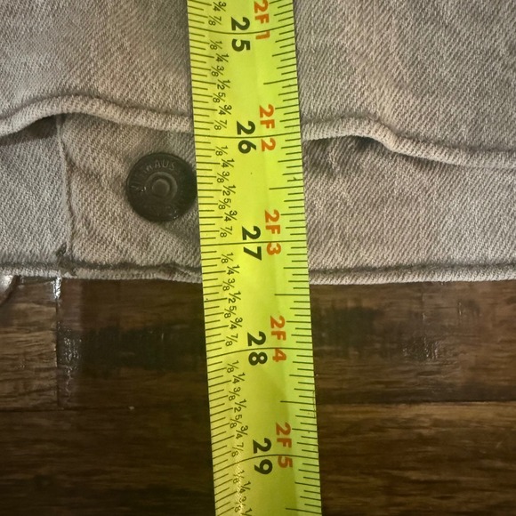 Levis Premium Mens Grey Denim Flannel Lined Trucker Jacket Size L Large Grey - Picture 9 of 10